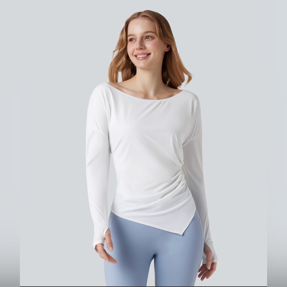 HALARA White Long Sleeve Women's Top